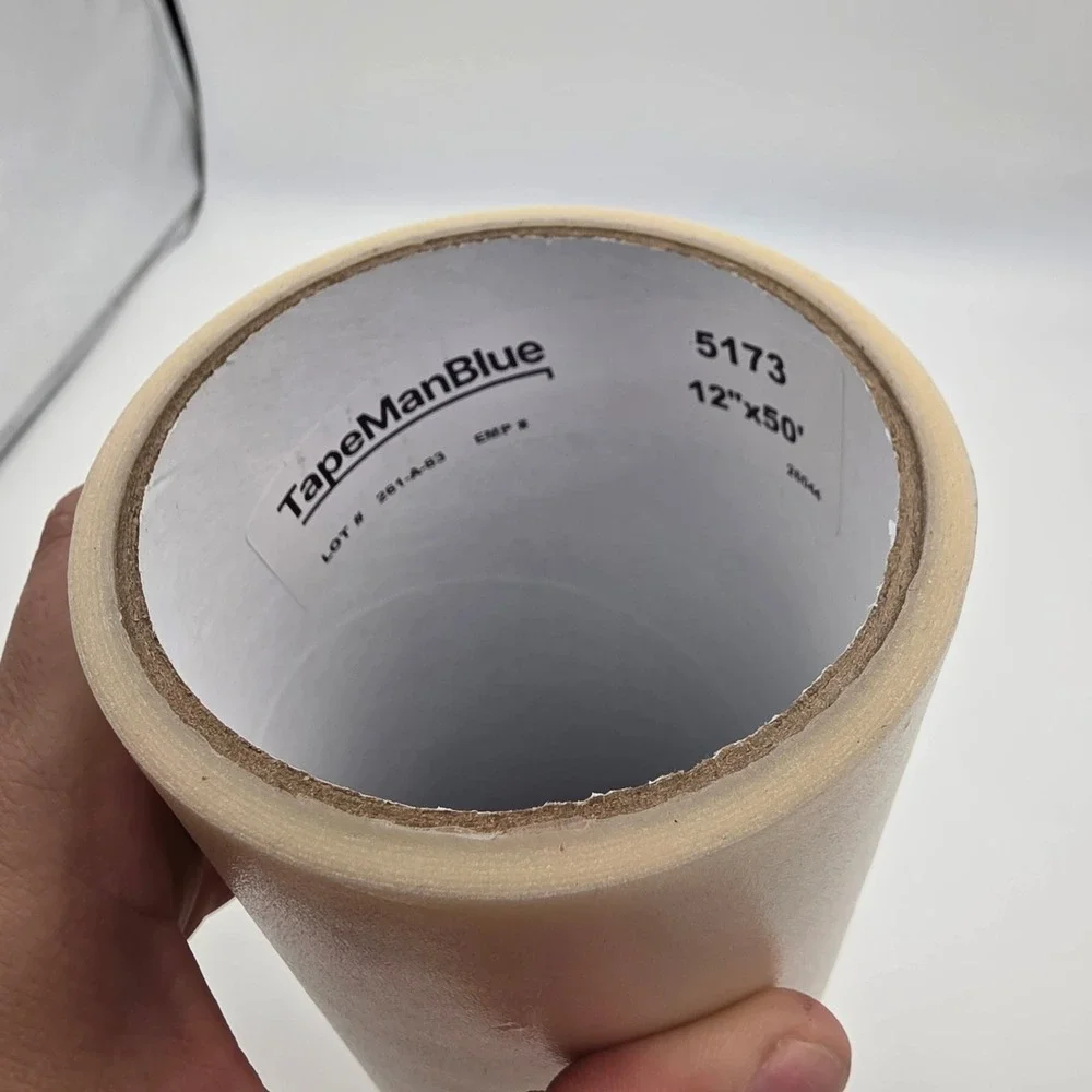 TapeManBlue Clear Transfer Tape for Vinyl 12in x 50ft Roll Medium Tack 5173 O3;4